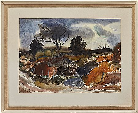 Alexander S Burns : STORMY EVENING, MEARNS, UPLAND