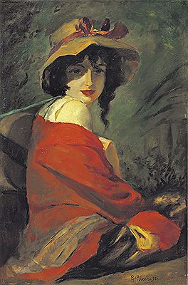 Gaetano Ricchizzi : Ragazza con cappellino