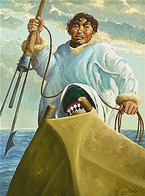 Harvey B Goodale : Untitled Whale Hunter