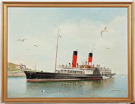 Ian G Orchardson : THE PADDLE STEAMER FERRY GRENADIER IN THE SOUND OF IONA