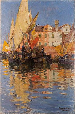 Pieretto Bianco Bortoluzzi : Giornata di sole a Venezia, 1907