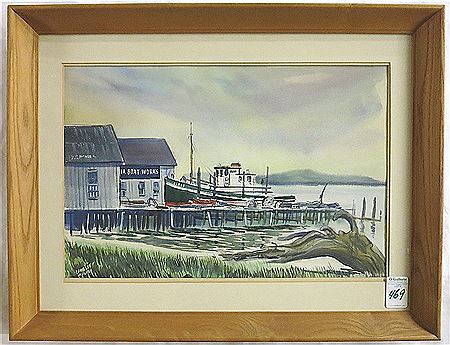 Charles Mulvey : Fishing trawler at dock