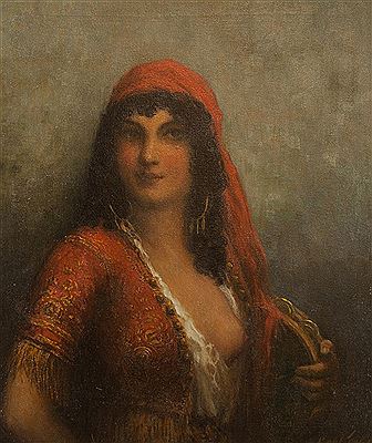 Karl Feurer : Portrait of Gypsy Dancer