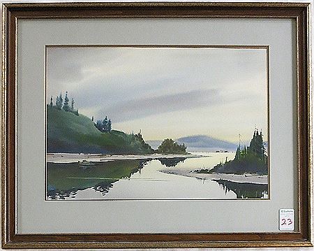 Charles Mulvey : 'Slough on Columbia River.'