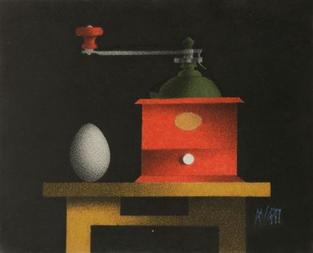 Mario Avati : Oeuf et moulin à café