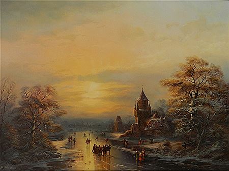 Herbert Duttler : Bavarian Winter Scene