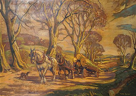 Victor Elford : Logging scene