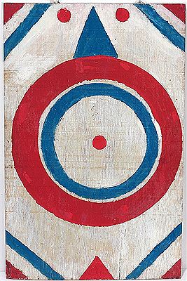 J B Lemming : Dbl-Sided Blue & Red Large Circle