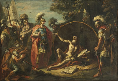 Gaspare Diziani : ALEXANDER AND DIOGENES