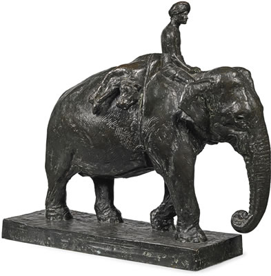 Roger Godchaux : ELEPHANT WITH ITS MAHOUT