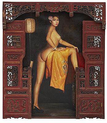 Xiuzhang Wang : ”Nude in cabinet”