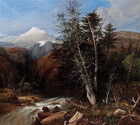 William Cresswell : Alpine Waterfall