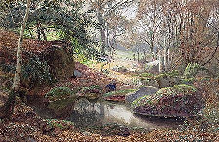 Samuel Owen : Rocky woodland pool