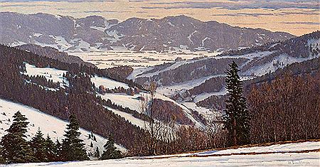 Hermann Dischler : Blick in's Dreisamthal (view of the Dreisam Valley)