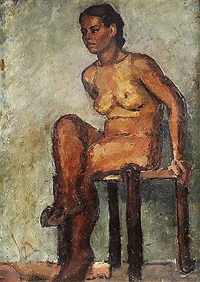 Camil Ressu : 'Nude on the Chair'