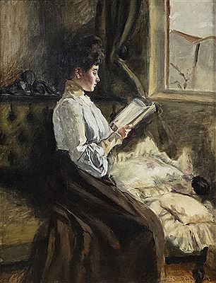 Nicolae Vermont : 'Woman Reading'