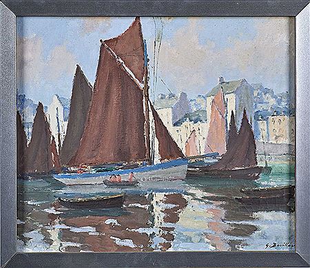 Gaston Bouillon : 'Le port de Douarnenez'