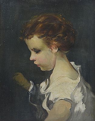 Jose Sanz Y Arizmendi : Portrait Painting of an Infant