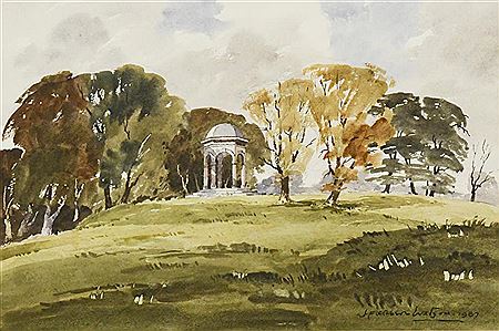 James Fletcher Watson : View of the Temple at Sheringham Park, Norfolk