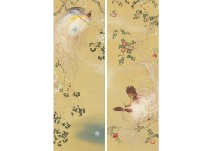 Koyo Ishizaki : Beautiful Day Phoenix (a pair of scrolls)