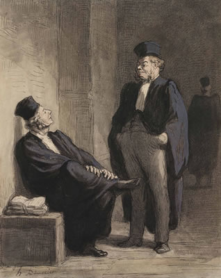 Honore Daumier : Conversations d’avocats (Deux avocats)