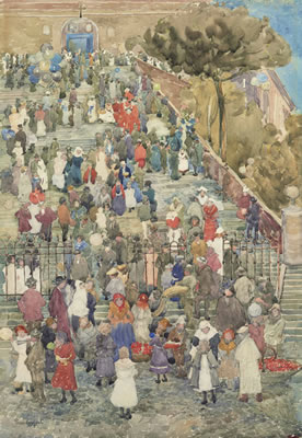 Maurice Brazil Prendergast : Steps of Santa Maria d'Aracoeli, Rome