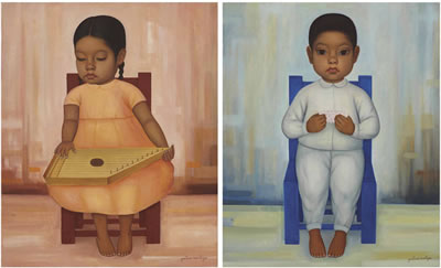 Gustavo Montoya : Niña and Niño (Two works)