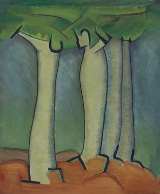 Manierre Dawson : Trees on Red Rocks