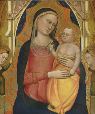 Jacopo di Cione : Madonna and Child with Angels