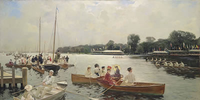 Frederick Vezin : Ruderregatta auf der Außenalster, Hamburg