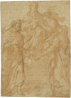 Carlantonio Procaccini : The Virgin and Child with three Saints