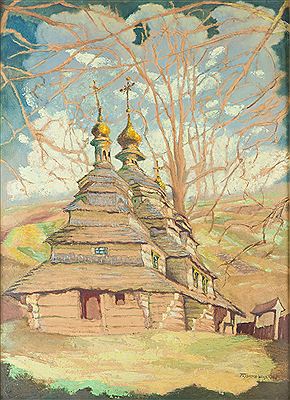 Wladyslaw Leopold Frydrych : 'Old church in Busowisko'