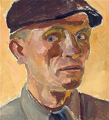 Herbert Tucholski : Self-portrait with Flat Cap