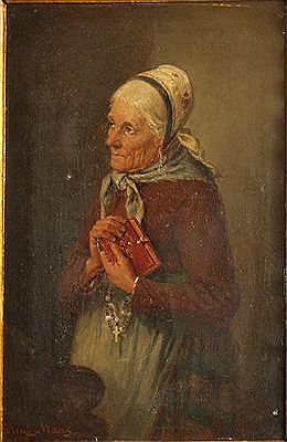 Lorenz Maas : Elderly Lady In Prayer