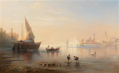 Karl Heilmayer : Muschelsucher in der Lagune von Venedig