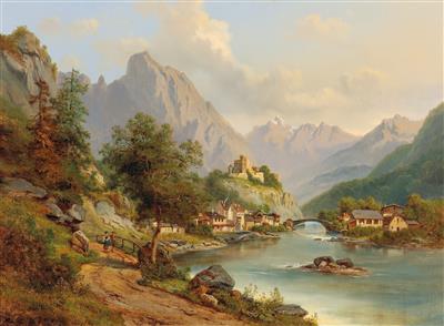 Edmund Hod : 'Blick auf Landeck, Pustertal'