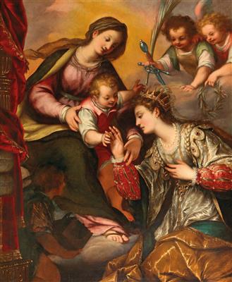 Giovanni Battista Paggi : The Mystical Marriage of Saint Catherine