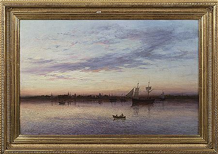 Thomas Francis Wainewright : Sunset on the Charles River, Boston, Mass., 1887