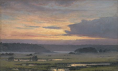 Johan Ulrik Bredsdorff : Landschaft bei Sonnenuntergang