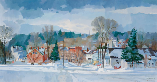 Donald Mackay Houstoun : Long Shadows - Elora Afternoon