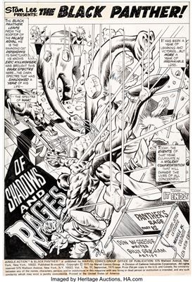 Billy Graham : Billy Graham and Virgil Redondo Jungle Action #17 Splash Page 1 Original Art (Marvel, 1975)