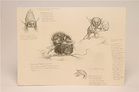 Jean Baptiste Monge : STUDY FOR BOOK ILLUSTRATIONS