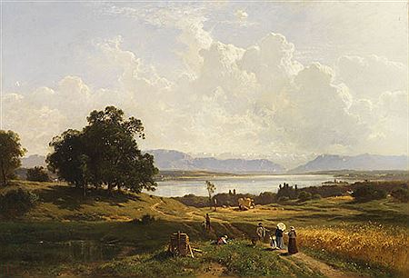 Adolf Heinrich Lier : Der Starnberger See von Pöcking aus gesehen.