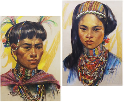 Cesar Amorsolo : Untitled/Woman AND Untitled/Man (2)