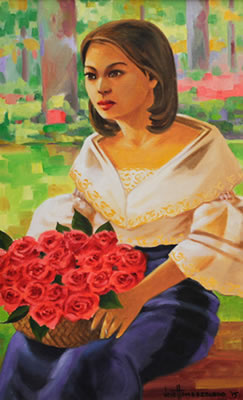 Jose Hombrebueno : Woman with Roses