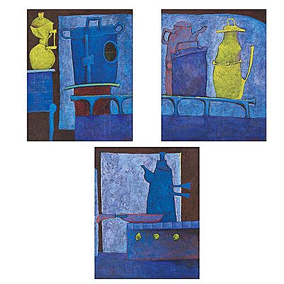 Daniel Wolf : Cocina con azulejos I, II y III, 1995 (3)