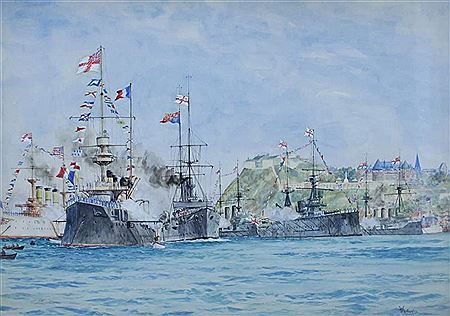 William George Whittington : Warships below Quebec City