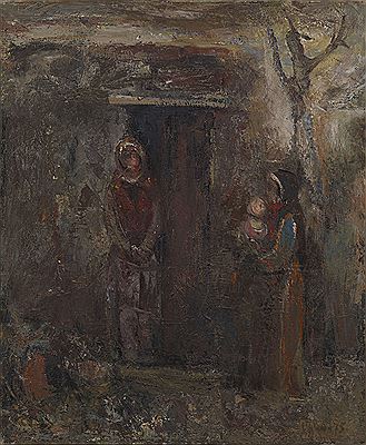 Minas Avetisian : Two Women in a Courtyard