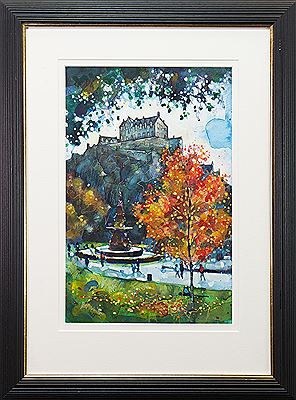 Bryan Evans : AUTUMN VIEW, EDINBURGH CASTLE