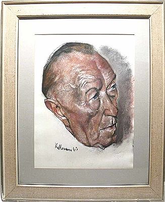 Hans Jurgen Kallmann : Portrait Konrad Adenauer